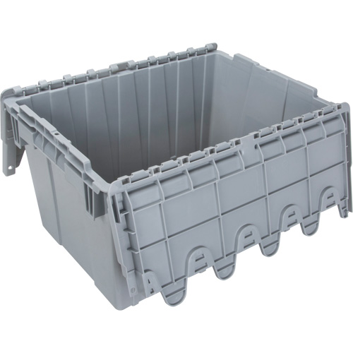 Contenant de distribution en plastique avec dessus basculant, 21,65" x 15,5" x 12,5", Gris Toolneeds Inc.