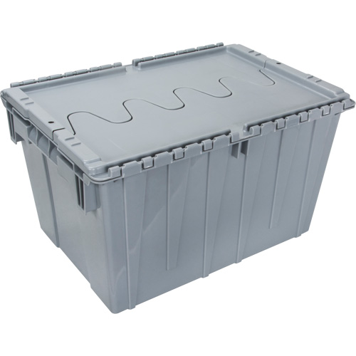 Contenant de distribution en plastique avec dessus basculant, 21,65" x 15,5" x 12,5", Gris Toolneeds Inc.