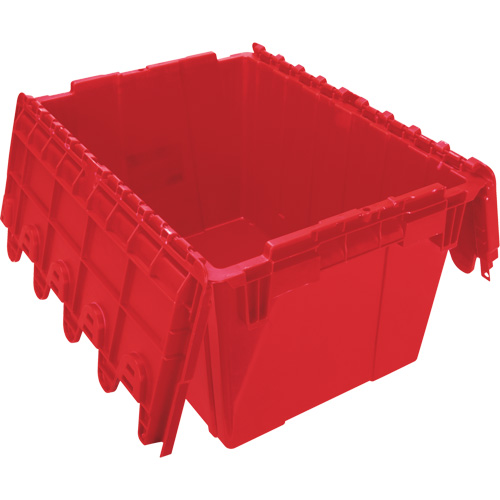 Contenant de distribution en plastique avec dessus basculant, 21,65" x 15,5" x 12,5", Rouge Toolneeds Inc.