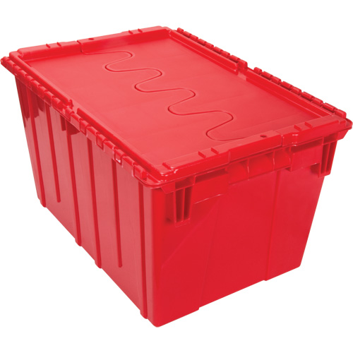 Contenant de distribution en plastique avec dessus basculant, 21,65" x 15,5" x 12,5", Rouge Toolneeds Inc.