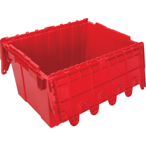 Contenant de distribution en plastique avec dessus basculant, 21,65" x 15,5" x 12,5", Rouge Toolneeds Inc.