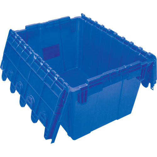 Contenant de distribution en plastique avec dessus basculant, 21,65" x 15,5" x 12,5", Bleu Toolneeds Inc.