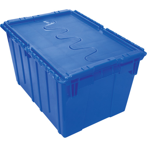 Contenant de distribution en plastique avec dessus basculant, 21,65" x 15,5" x 12,5", Bleu Toolneeds Inc.