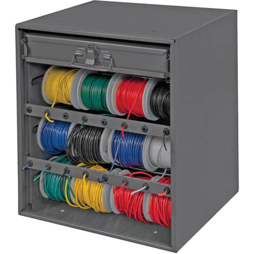 Wire and Terminal Storage Cabinet, Steel, 1 Drawers, 15-9/16" x 11-7/8" x 16-3/8", Grey Toolneeds Inc.