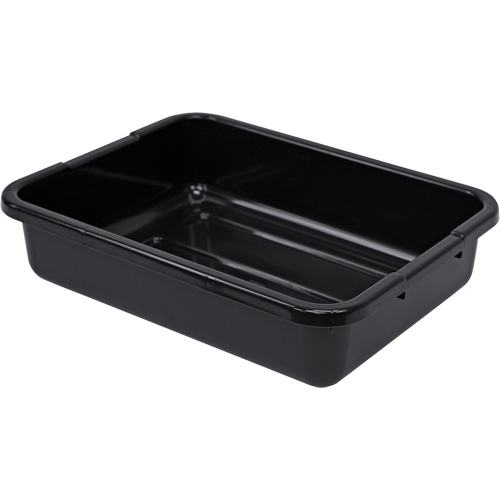 All-Purpose Ribbed-Bottom Storage Tub, 5" H x 15" D x 21" L, Plastic, Black Toolneeds Inc.