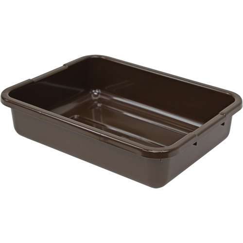 All-Purpose Ribbed-Bottom Storage Tub, 5" H x 15" D x 21" L, Plastic, Brown Toolneeds Inc.