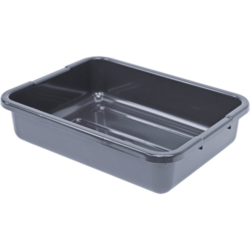 Bac d'entreposage tout usage &agrave; fond rainur&eacute;, 5" ha x 15" p x 21" lo, Plastique, Gris Toolneeds Inc.