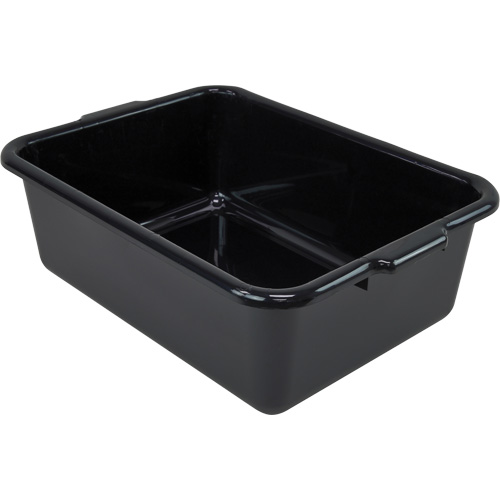 All-Purpose Flat-Bottom Storage Tub, 7" H x 15" D x 21" L, Plastic, Black Toolneeds Inc.