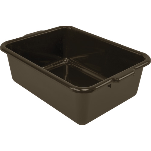 All-Purpose Flat-Bottom Storage Tub, 7" H x 15" D x 21" L, Plastic, Brown Toolneeds Inc.
