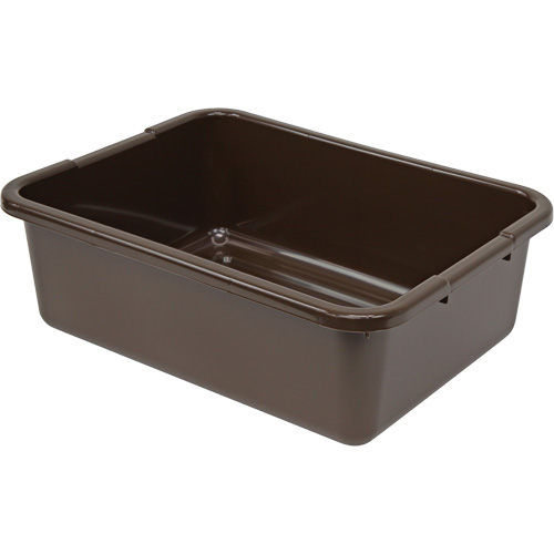 All-Purpose Ribbed-Bottom Storage Tub, 7" H x 15" D x 21" L, Plastic, Brown Toolneeds Inc.