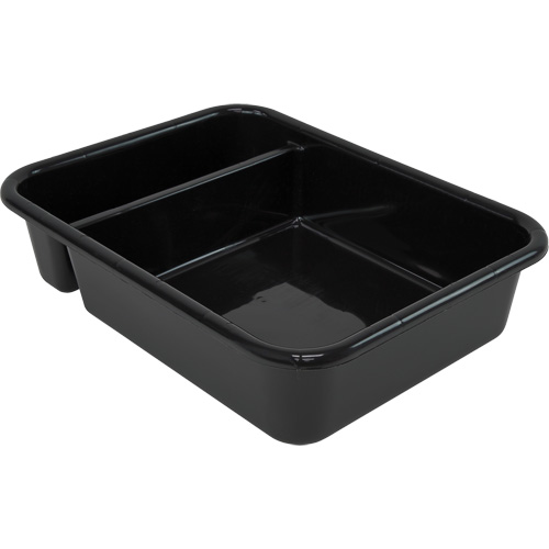 All-Purpose Compartmentalized Storage Tub, 7" H x 15" D x 20" L, Plastic, Black Toolneeds Inc.
