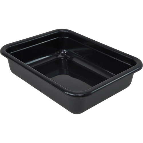 All-Purpose Flat-Bottom Storage Tub, 5" H x 17" D x 22" L, Plastic, Black Toolneeds Inc.