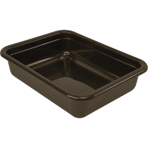 All-Purpose Flat-Bottom Storage Tub, 5" H x 17" D x 22" L, Plastic, Brown Toolneeds Inc.