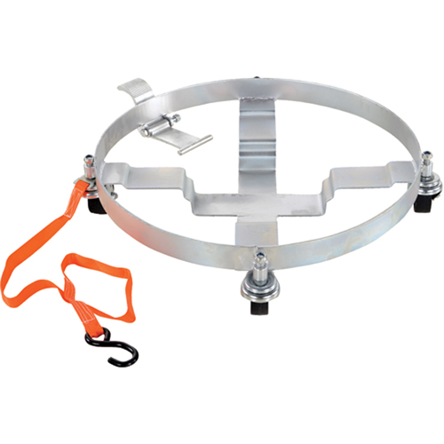 Chariots &agrave; inclinaison pour baril, Acier, Capacit&eacute;e 900 lb, Diam&egrave;tre 23-1/2", Roue en Caoutchouc rigide Toolneeds Inc.