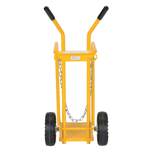 Gas Cylinder Cart, Mold-on Rubber Wheels, 9-13/16" W x 16" L Base, 150 lbs. Toolneeds Inc.