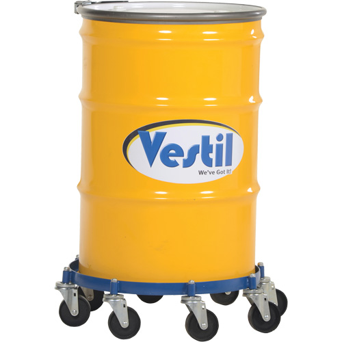 Octagon Drum Dolly, Steel, 2000 lbs. Capacity, 27-1/16" Diameter, Cast Iron Casters Toolneeds Inc.