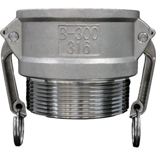 Accouplement &agrave; came et rainure, Acier inoxydable, Type B, 3/4", NPT m&acirc;le, 250 PSI Toolneeds Inc.