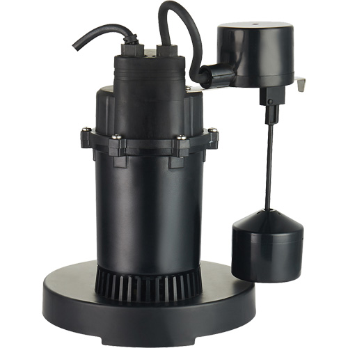 Thermoplastic Submersible Sump Pump, 2560 GPH, 115 V, 4.6 A, 1/3 HP Toolneeds Inc.