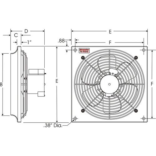 All Purpose Wall Fans, Commercial, 18" Dia., 2 Speeds Toolneeds Inc.