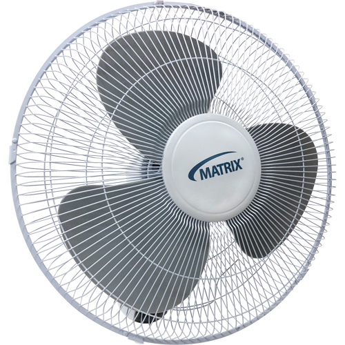 Wall Mount Oscillating Fan, Commercial, 3 Speed, 16" Diameter Toolneeds Inc.
