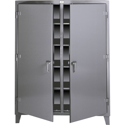 Double Shift Storage Cabinets, Steel, 8 Shelves, 72" H x 72" W x 24" D, Grey Toolneeds Inc.