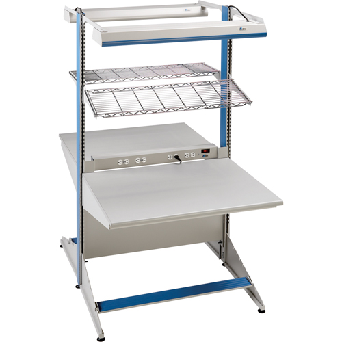 Postes de travail modulaires ergonomiques - Exemples de configurations - A-DC Ajouts de coin &agrave; deux c&ocirc;t&eacute;s, 36" la x 56" p x 84" h, Ajout de coin &agrave; deux c&ocirc;t&eacute;s Toolneeds Inc.