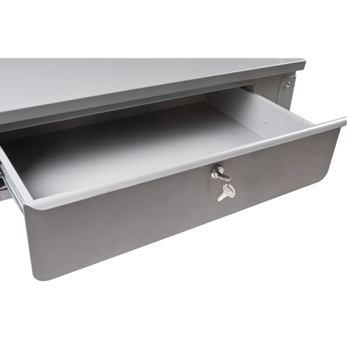 Wall-Mounted Shop Desk, 34-1/2" W x 28" D x 31" H, Grey Toolneeds Inc.