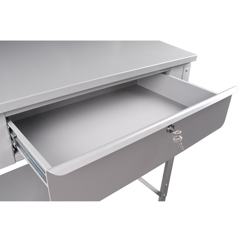 Open Floor Style Shop Desk, 34-1/2" W x 30" D x 53" H, Grey Toolneeds Inc.