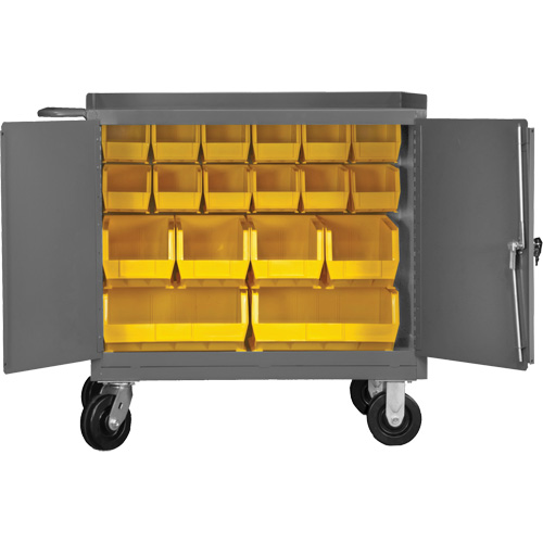 Armoire d'&eacute;tabli mobile avec bacs, Acier Surface Toolneeds Inc.