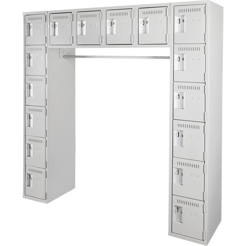 Assembled Archettes Clean Line Economy Lockers, 16 -tier, Bank of 3, 18" x 72" x 12", Steel Toolneeds Inc.