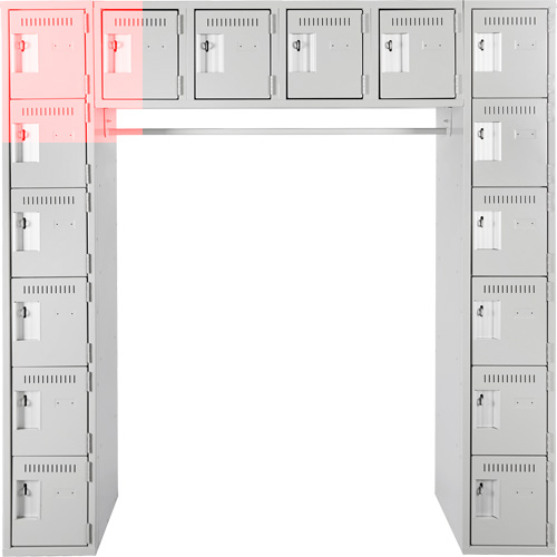Assembled Archettes Clean Line Economy Lockers, 16 -tier, Bank of 3, 18" x 72" x 12", Steel Toolneeds Inc.