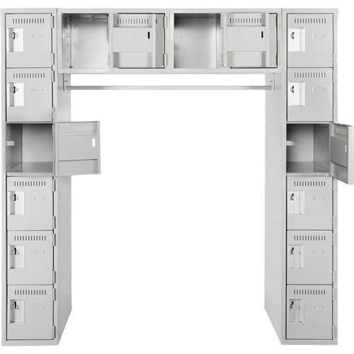 Assembled Archettes Clean Line Economy Lockers, 16 -tier, Bank of 3, 18" x 72" x 12", Steel Toolneeds Inc.