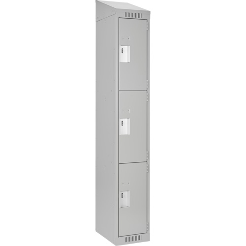 Casiers Clean Line, 3 niveaux, 12" x 18" x 78", Acier, Gris, Rivet (assembl&eacute;) Toolneeds Inc.