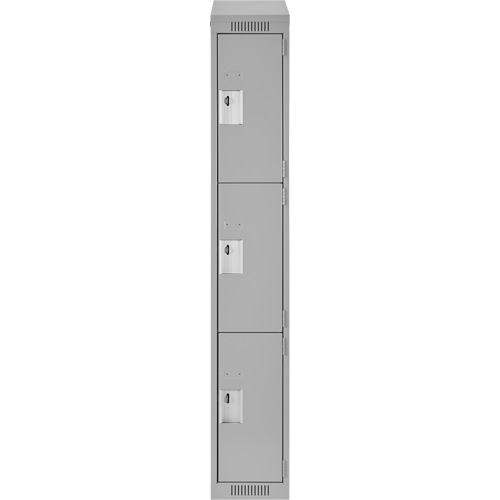 Casiers Clean Line, 3 niveaux, 12" x 18" x 78", Acier, Gris, Rivet (assembl&eacute;) Toolneeds Inc.