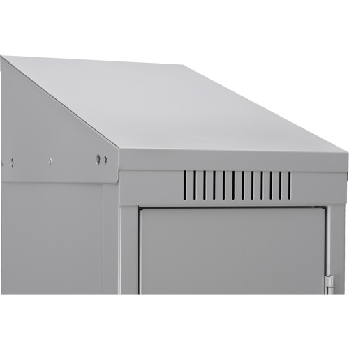 Clean Line Lockerette , 6 -tier, Bank of 4, 48" x 18" x 78", Steel, Grey, Rivet (Assembled) Toolneeds Inc.