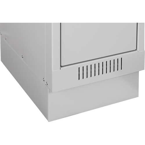 Clean Line Lockerette, 6 -tier, Bank of 4, 48" x 18" x 76", Steel, Beige, Rivet (Assembled) Toolneeds Inc.