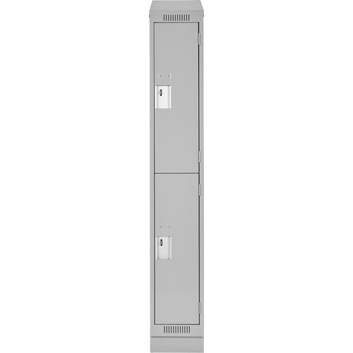 Casiers Clean Line, 2 niveaux, 12" x 18" x 82", Acier, Gris, Rivet (assembl&eacute;) Toolneeds Inc.