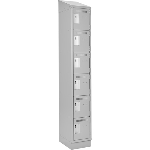 Petits casiers Clean Line, 6 niveaux, 12" x 18" x 82", Acier, Gris, Rivet (assembl&eacute;) Toolneeds Inc.