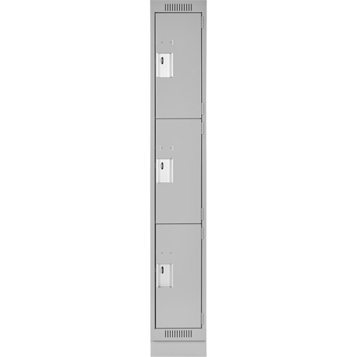 Casiers Clean Line, 3 niveaux, 12" x 18" x 76", Acier, Gris, Rivet (assembl&eacute;) Toolneeds Inc.