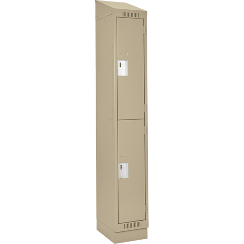 Casiers Clean Line, 2 niveaux, 12" x 18" x 82", Acier, Beige, Rivet (assembl&eacute;) Toolneeds Inc.
