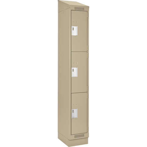 Casiers Clean Line, 3 niveaux, 12" x 18" x 82", Acier, Beige, Rivet (assembl&eacute;) Toolneeds Inc.