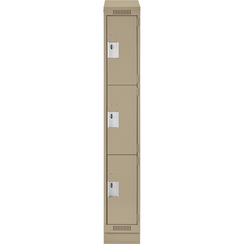 Casiers Clean Line, 3 niveaux, 12" x 18" x 82", Acier, Beige, Rivet (assembl&eacute;) Toolneeds Inc.