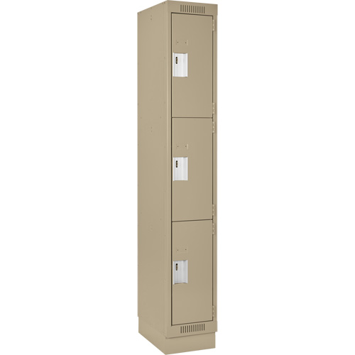 Casiers Clean Line, 3 niveaux, 12" x 18" x 76", Acier, Beige, Rivet (assembl&eacute;) Toolneeds Inc.