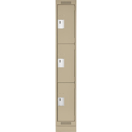 Casiers Clean Line, 3 niveaux, 12" x 18" x 76", Acier, Beige, Rivet (assembl&eacute;) Toolneeds Inc.