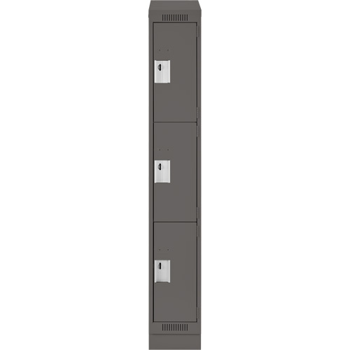 Casiers Clean Line, 3 niveaux, 12" x 18" x 82", Acier, Charbon, Rivet (assembl&eacute;) Toolneeds Inc.
