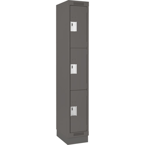 Casiers Clean Line, 3 niveaux, 12" x 18" x 76", Acier, Charbon, Rivet (assembl&eacute;) Toolneeds Inc.