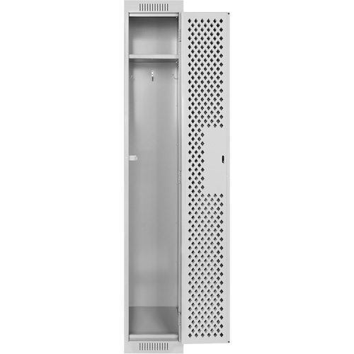 Casiers Clean Line, 12" x 15" x 72", Acier, Gris, Rivet (assembl&eacute;), Perfor&eacute; Toolneeds Inc.