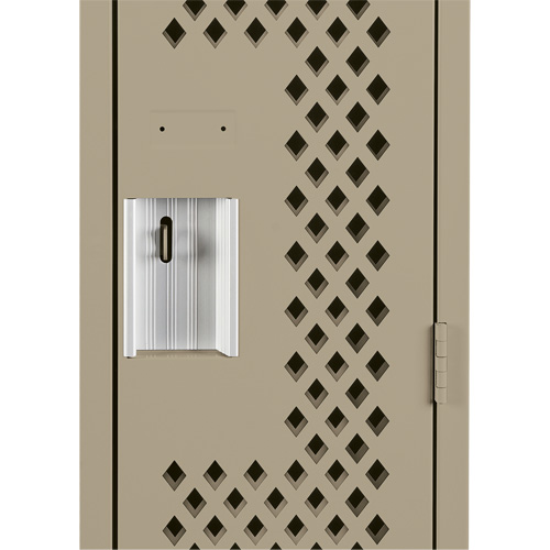 Clean Line Lockers, Bank of 2, 24" x 15" x 72", Steel, Beige, Rivet (Assembled), Perforated Toolneeds Inc.