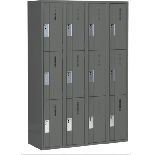Casiers robustes Concorde, 3 niveaux, Bloc de 4, 48" x 18" x 72", Acier, Charbon, Soud&eacute; (assembl&eacute;) Toolneeds Inc.