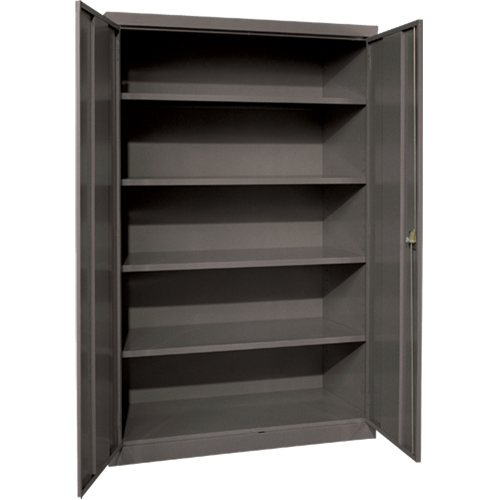 Armoires de rangement Hi-Boy profondes, Acier, 4 Tablettes, 72" h x 36" la x 24" P, Charbon Toolneeds Inc.